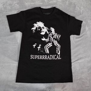 Superrradical BeetleJuice Horror T Shirt Mens Medium Halloween Movie Black